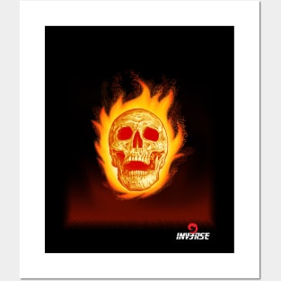 Burning Skull Posters and Art